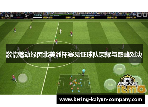 激情燃动绿茵北美洲杯赛见证球队荣耀与巅峰对决